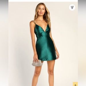 Lulus Glamorous Life Emerald Green Sleeveless Dress